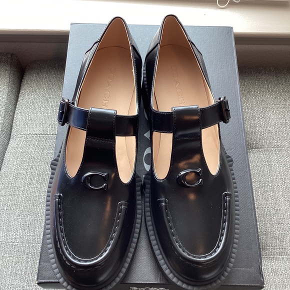 COACH Women's Liv Leather Mary Jane Flats, size 8.5 - Picture 15 of 15